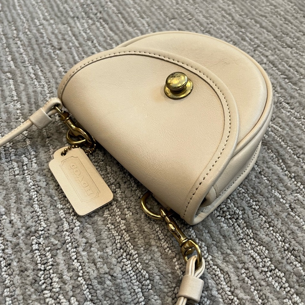 Coach Beige Leather Crossbody Bag